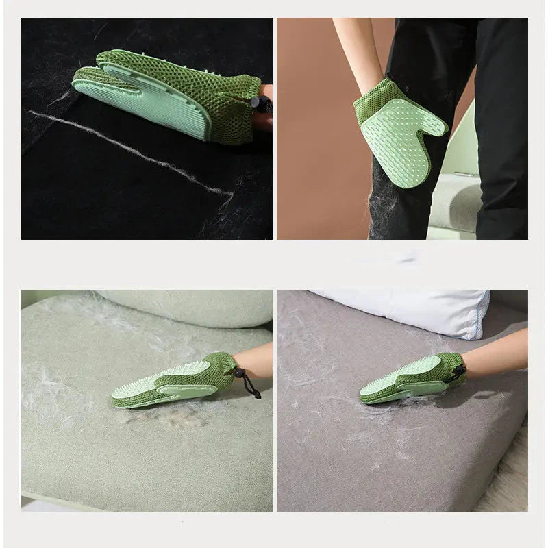 Gants de Massage en Silicone et Brosses pour Enlever les Poils d'Animaux MontroPet