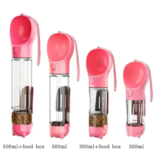 Bouteille d'Eau Portable 3-en-1 et Distributeur de Nourriture pour Chien