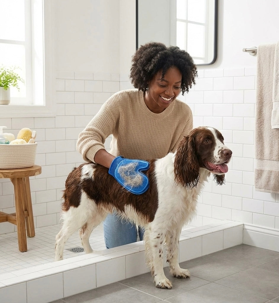 Gants de Massage en Silicone et Brosses pour Enlever les Poils d'Animaux