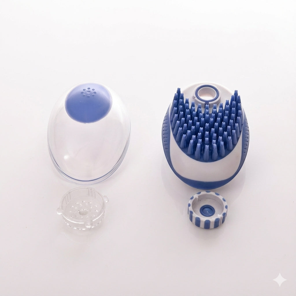 Brosse de Bain en Silicone et Peigne de Massage pour Animaux