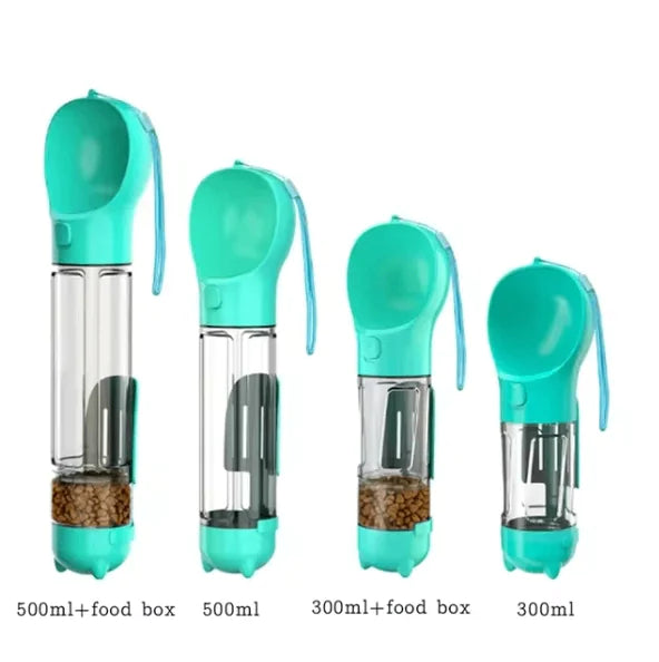 Bouteille d'Eau Portable 3-en-1 et Distributeur de Nourriture pour Chien